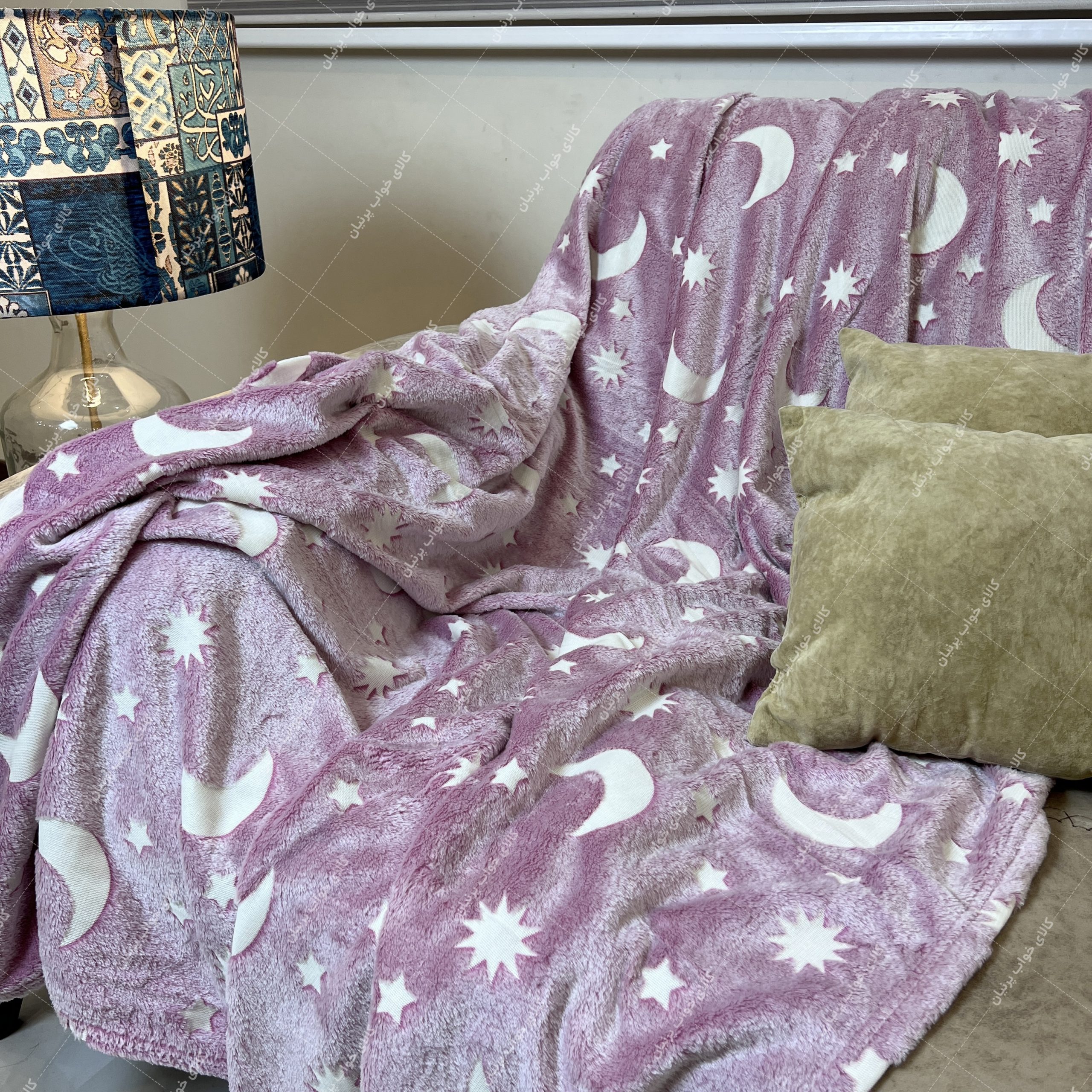 پتو مسافرتی دو نفره طرح شب نما